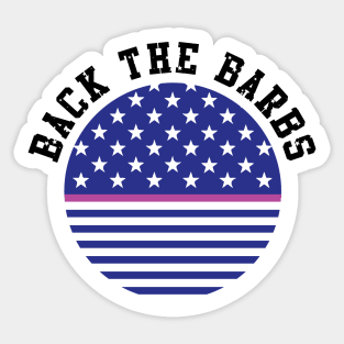 Back the barbs Sticker